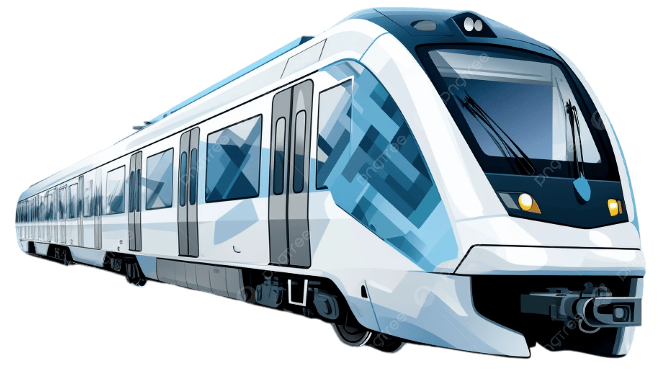 Train bleu en acier